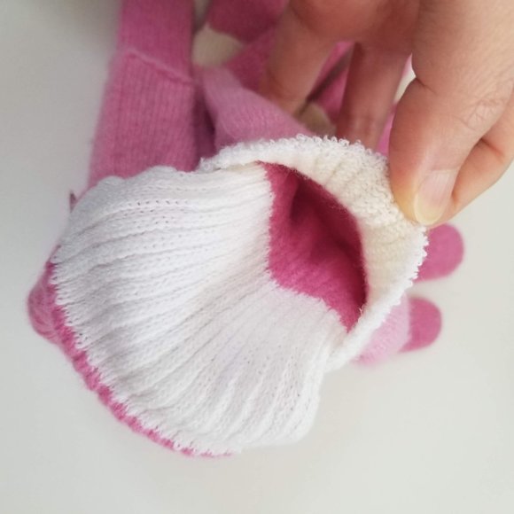 Set of 3 New Multicolor Double Layered 2 in 1 Wool Blend Cozy Warm Gloves - Picture 10 of 10